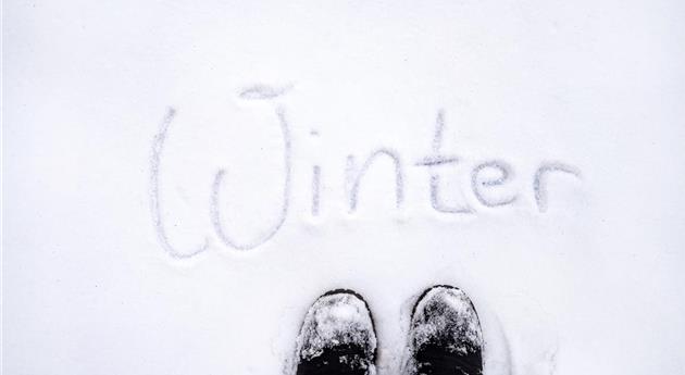 Winter' geschrieben im Schnee