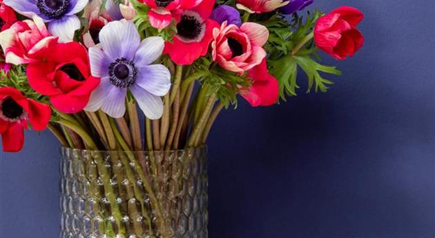 Muttertag - Blumen in Vase und Donuts